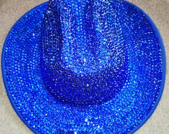 Royal Blue Rhinestone Cowboy Hat