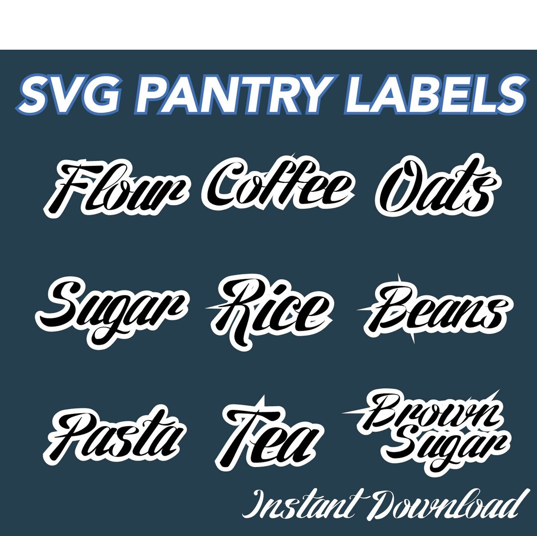 Kitchen Labels SVG Label PNG Bundle Labels Svg Tags Svg Etsy
