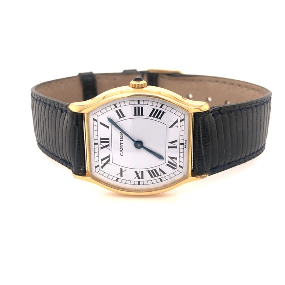 18k Gold Vintage Cartier Tortue Watch 