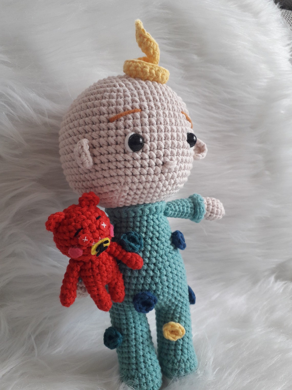 Crochet Jj of Cocomelon and Teddy Bear Crochet Jj Cocomelon | Etsy