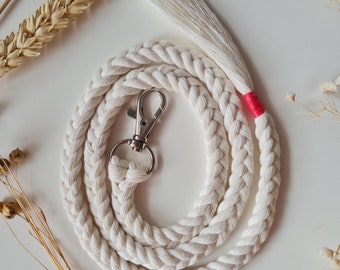 Handmade Cotton Rope Hobby Horse Lead with Tassel