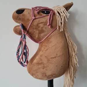 Hobby Horse Accessories - Halter with Browband - Hobby Horse Halter and Lead Rope Set  - Perfect for Kids - Hobby Horse Halter + Lead Rope