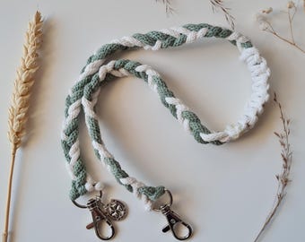 Hobbyhorse sage reins macrame – handmade lead rope, toy horse accessories, braided cotton reins