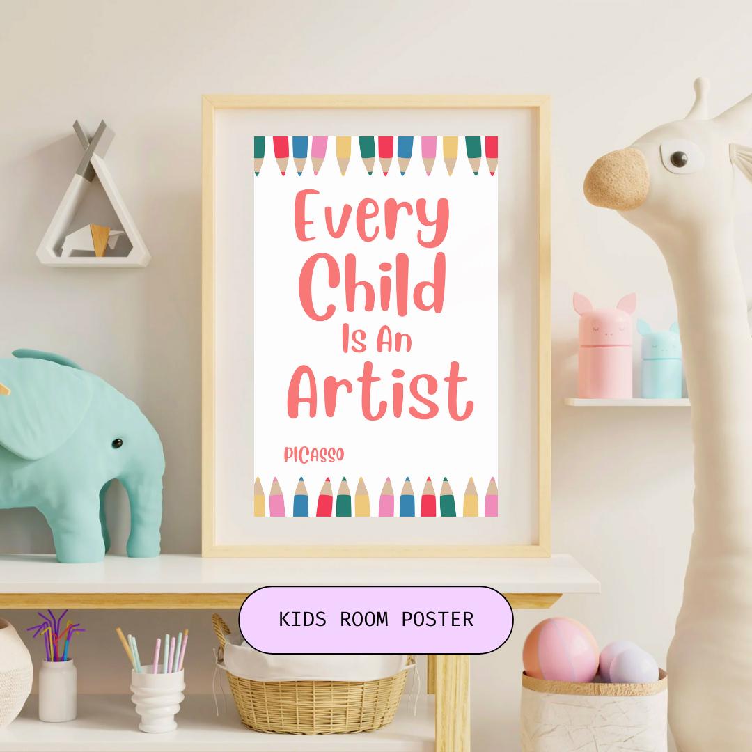 Every Child is an Artist Printable Wall Art Nursery Decor Digital ...