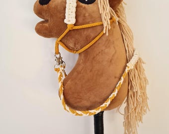 Hobby Horse Halter and Reins Set: Macrame Toy Horse Accessories