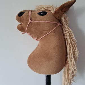 Pink Rope Halter for Hobby Horse – Adjustable Soft Tack Accessory for Toy Horses – Macrame Style Halter for Kids and Collectors