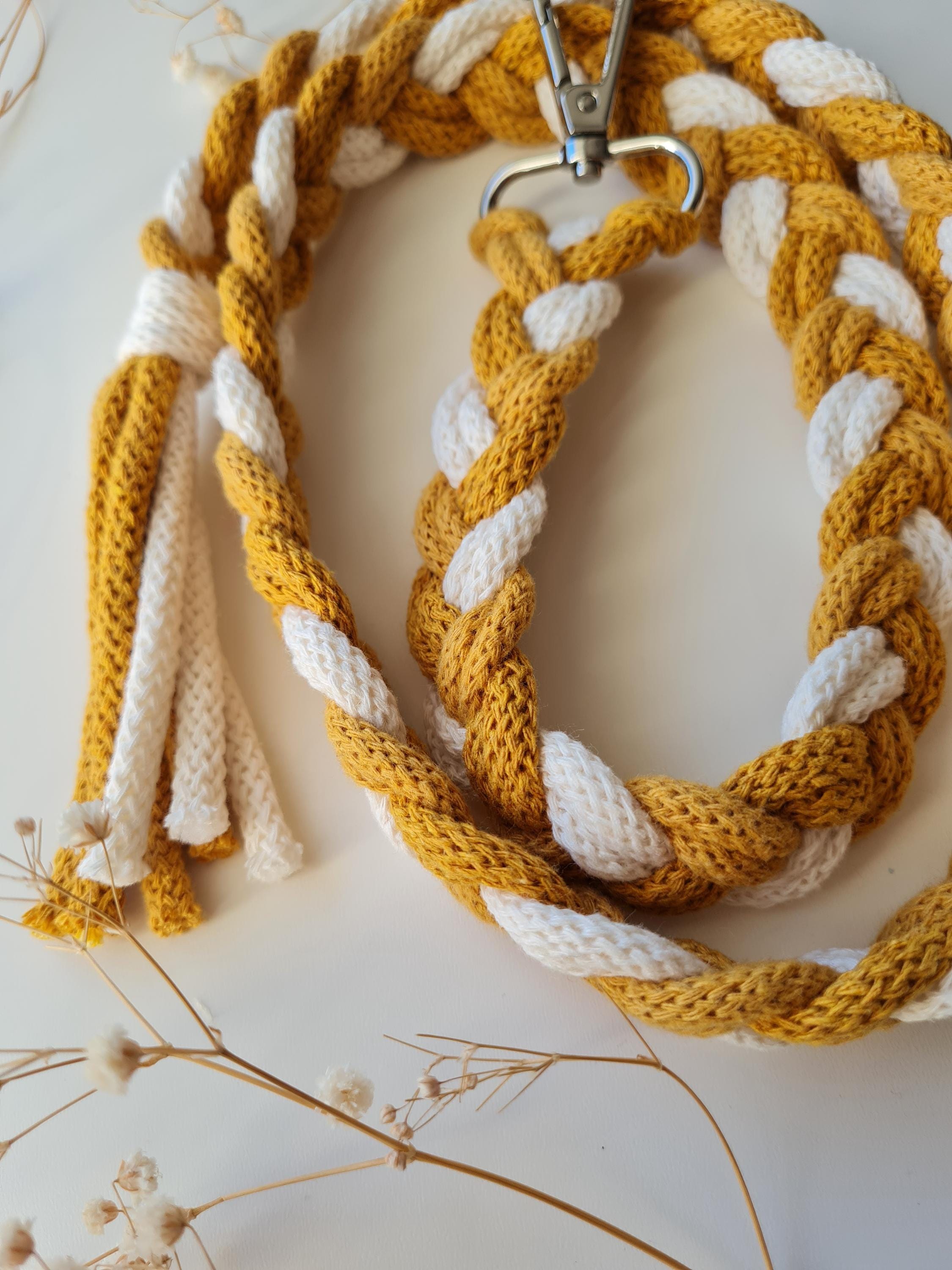 Handmade Braided Hobby Horse Lead Rope - Mustard & White - Etsy