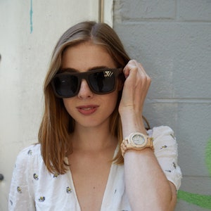 Beloved Premium Polarized Wooden Sunglasses for her. Beloved Engraved sunglasses for her, personalized sunglasses for girlfriend, wife, mom