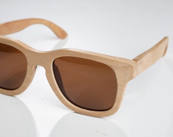 Eos - Acacia - Beloved Premium Polarized Wooden Sunglasses-Engraved sunglasses, personalized sunglasses, personalized gift, for women