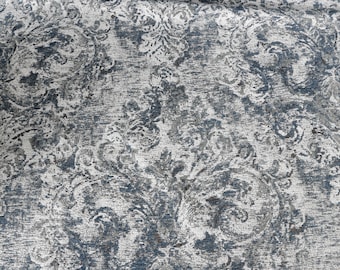 Chateau Gray Chenille Terlato Woven Upholstery Fabric by the Yard - For home decor, upholstery projects, chairs, sofas, furnishing, pillows
