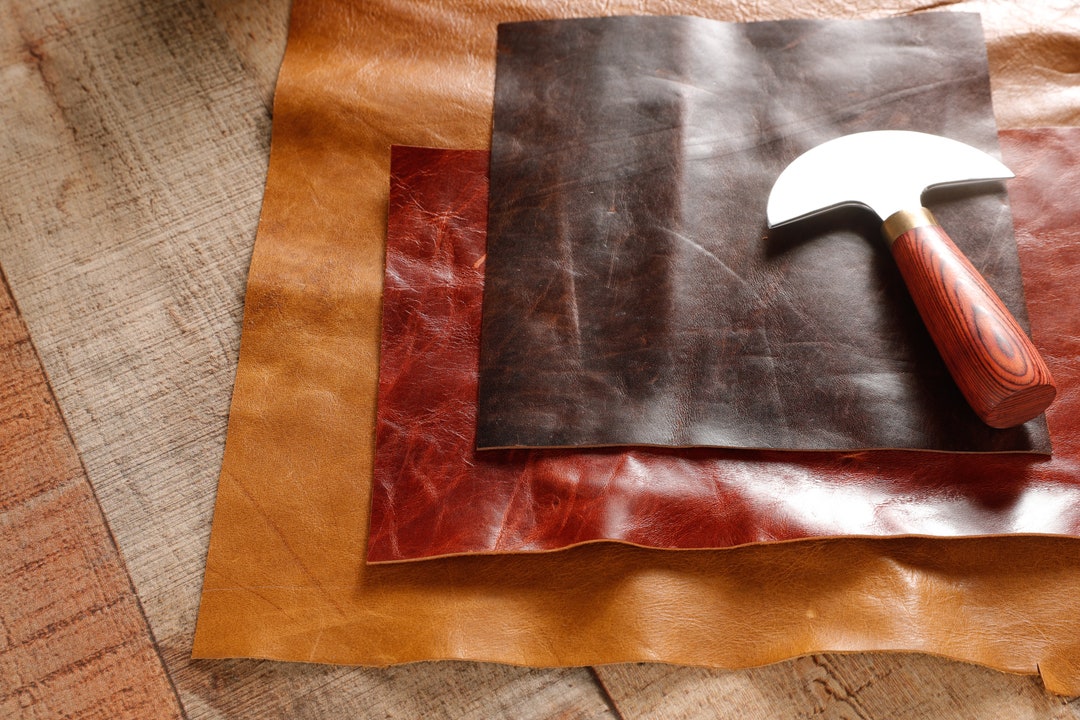 Premium Italian Full Grain DISTRESSED Aniline Plus Cowhide Leather