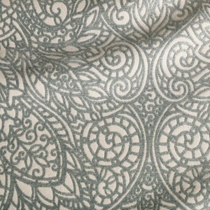 Light Blue and White Damask upholstery fabric by the yard-For home decor, upholstery projects, chairs, sofas, furnishing, & pillows