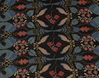 Floral fabric premium linen Print Upholstery Fabric by the yard - For home decor, upholstery projects, chair, sofa & pillow