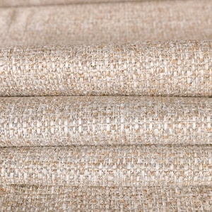 Premium Texture Beige designer Upholstery Fabric by the yard - For home decor, upholstery projects, chairs, sofas, furnishing & pillows