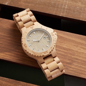 engraved wooden watch for dad, wooden watch for 5 years anniversary, personalized wood watch for him, groomsmen gift, watch for boyfriend