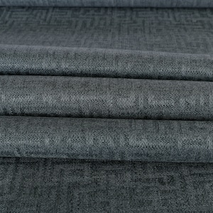 Designer Grey Navy Pattern Woven upholstery fabric by the yard-For home decor, upholstery projects, chairs, sofas, furnishing, & pillows