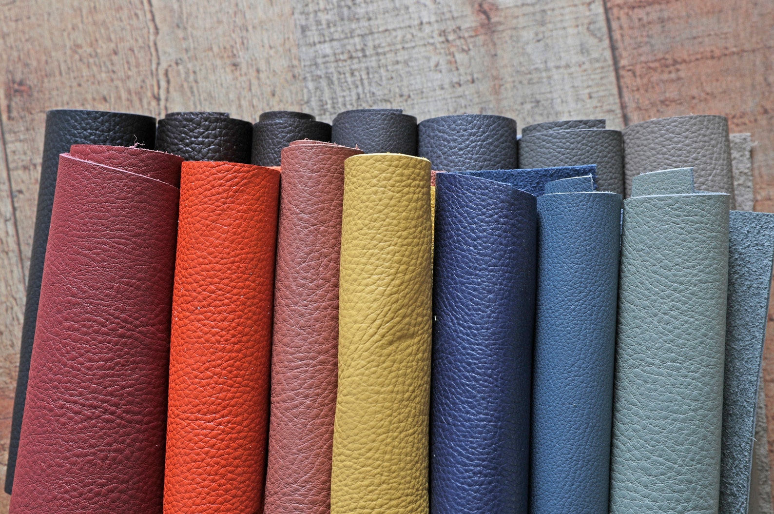 Premium Full Grain Italian Leather Large Pieces Large Square Etsy