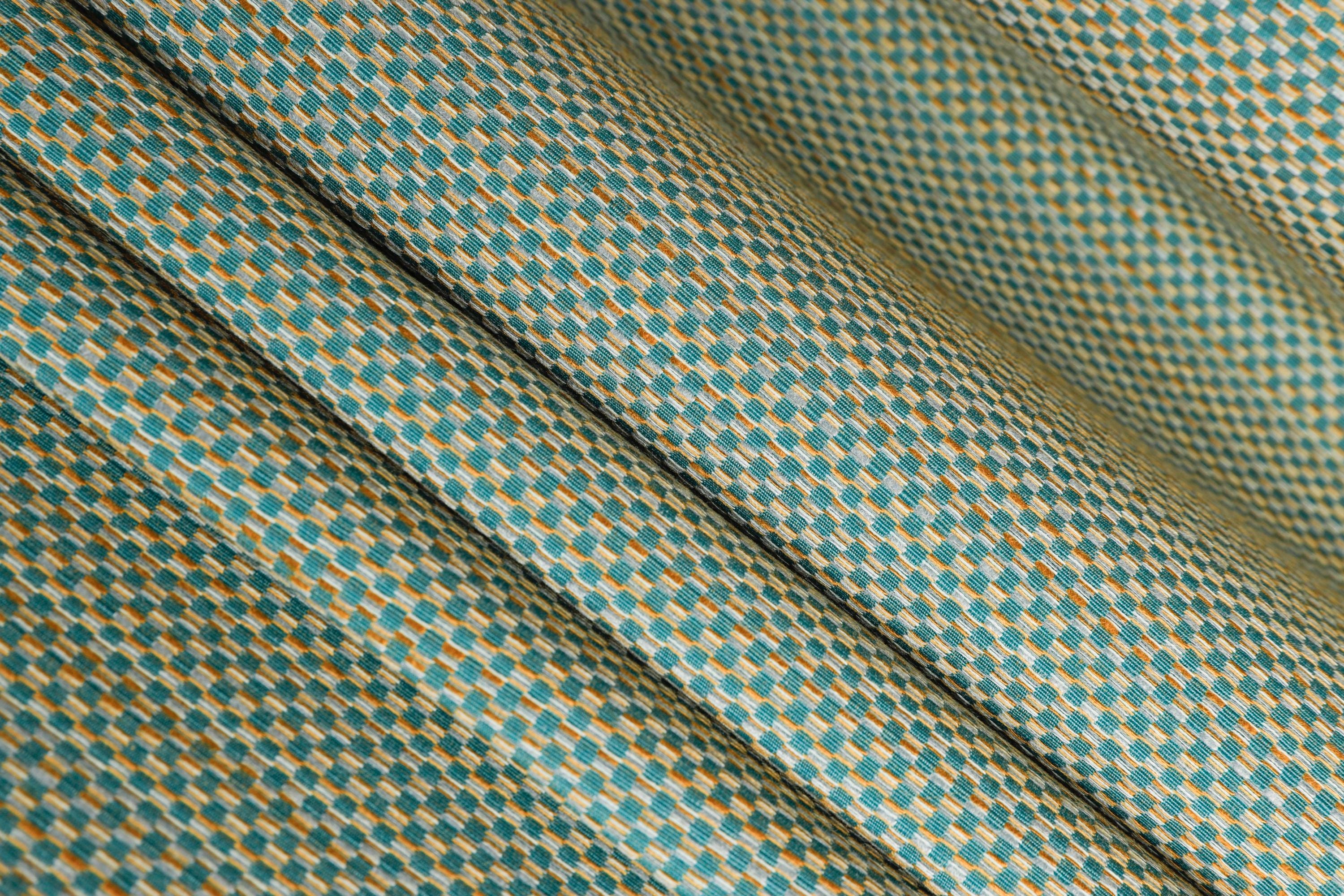 Teal Checkerboard Premium Quality Upholstery Fabric by the Yard-for ...