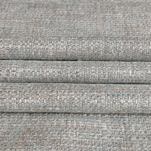 Soft Beige and Grey Basketwoven Upholstery Fabric by the yard - For home decor, upholstery projects, chairs, sofas, pillows, & furnishing