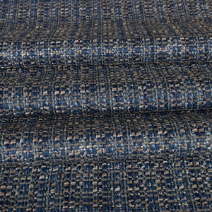 Dark Navy blue Dobby designer Woven Crypton Coated Upholstery Fabric by the Yard, home decor, upholstery  chair, sofa, Furnishing, pillow