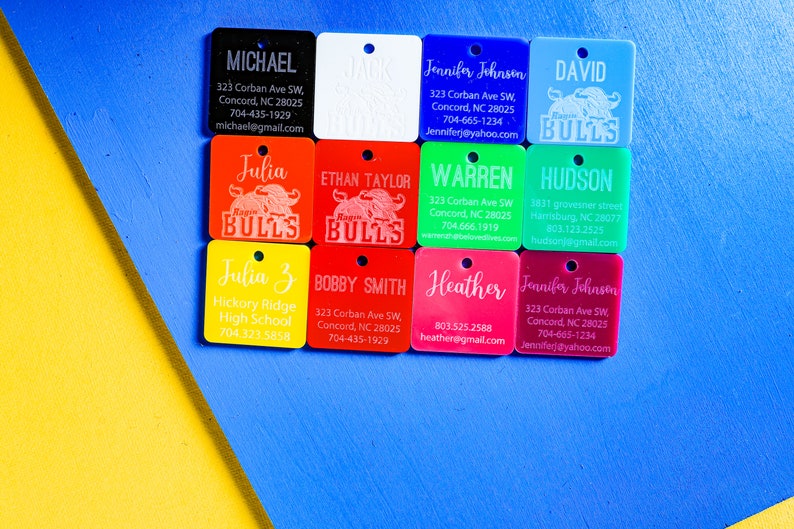 personalized luggage name tag, luggage tags for travel, name tag, logo tag, acrylic name tag, keychain, keyring, luggage name tag, custom luggage name tag, backpack name tag for school, custom name tag for backpack