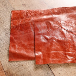 Hojas de cuero italiano de grano completo liso de primera calidad, hoja de cuero marrón rojizo, hoja de cuero suave, joyería de cuero, aretes, billetera, encuadernación de libros
