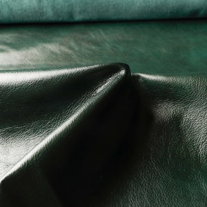 Premium Italian Full grain Semi Aniline Cowhide leather sheets, Marsh green leather for bag, jewelry, earring, wallet, book journal binding,