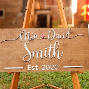 Custom Wood Sign, Personalized family Name wood Sign, 3D wood name Sign, Wedding sign gift, Home Wall Decor, Anniversary Gift, Name Sign