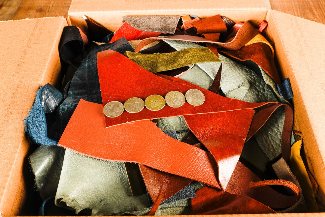 1 & 3 Lbs Premium Full Grain Italian Cowhide Leather Scraps Upholstery