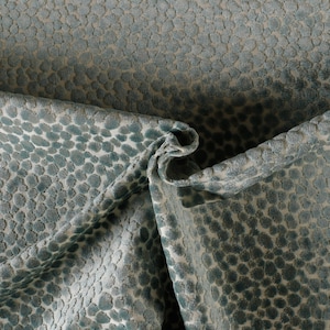 Seafoam Green Dotted Chenille Upholstery Fabric by the yard - For home decor, upholstery projects, chairs, sofas, furnishing, & pillows
