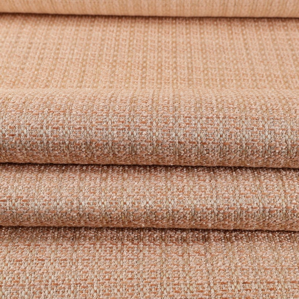 Tela de tapicería Peach Dobby de primera calidad, cortada a medida. Ideal para decoración del hogar, proyectos de tapicería, sillas, sofás, muebles y cojines.