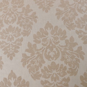 Arabesque Brown on Beige Floral Pattern Upholstery Fabric by the yard - For home decor, upholstery projects, chairs, pillows & furnishing
