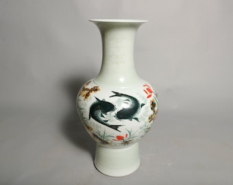 Good Luck Fish-Porcelain art piece, collectible porcelain art, Museum quality fine porcelain art, home deco, gift for her