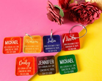 Premium Luggage name Tags personalized, customized Name tags for luggage, Backpack name Tag Personalized ID Tags, Custom Luggage name Tag