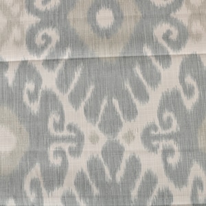 Beige and Light Blue Wide Damask upholstery fabric by the yard-For home decor, upholstery projects, chairs, sofas, furnishing, & pillows