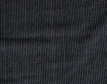 Navy Blue Dotted Pinstripe woven upholstery fabric by the yard-For home decor, upholstery projects, chairs, sofas, furnishing, & pillows