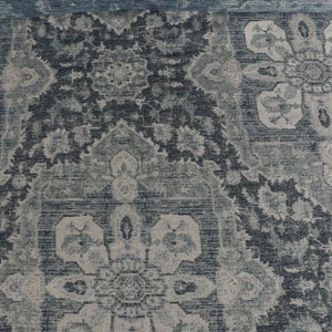 Blue and White Geometric Patterned Upholstery Fabric by the yard-For home decor, upholstery projects, chairs, sofas, pillows, & furnishing