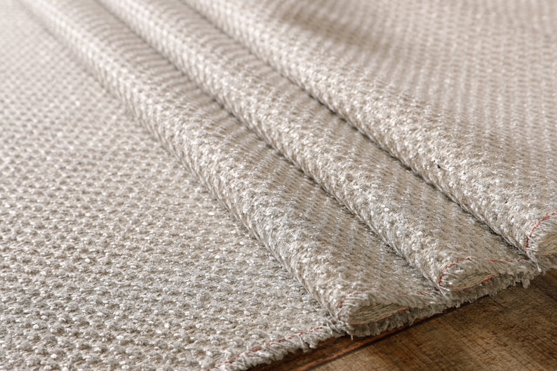 Sutton Rice Fabric High Performance Tan Woven Chenille Upholstery Fabric by the Yard-for ...