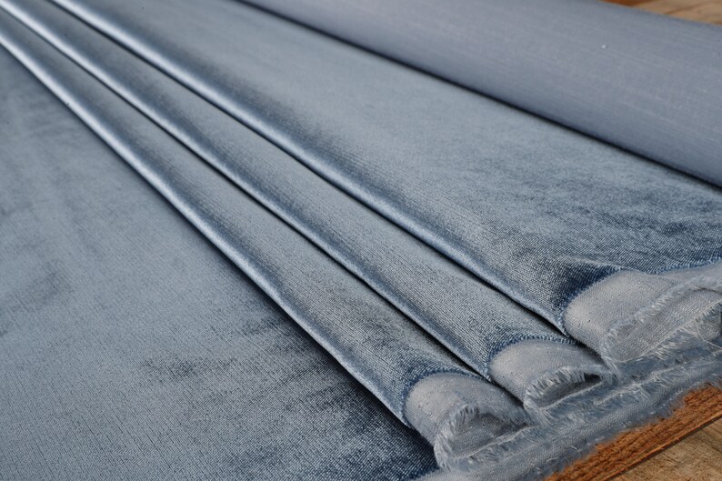 Navy Blue Velvet Upholstery Fabric by the Yardfor Home Decor Etsy