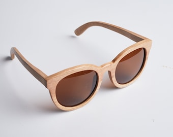 Triton - Acacia - Beloved Premium Polarized Wooden Sunglasses-Engraved sunglasses, personalized sunglasses, personalized gift, for women