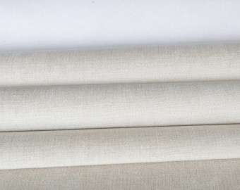 Premium Creamy off-white designer Upholstery Fabric by the yard - For home decor, upholstery projects, chairs, sofas, furnishing & pillows
