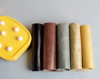 Premium Italian full grain smooth Leather Sheets, medium & large leather Aniline plus leather for jewelry, earring, wallet, bag book binding