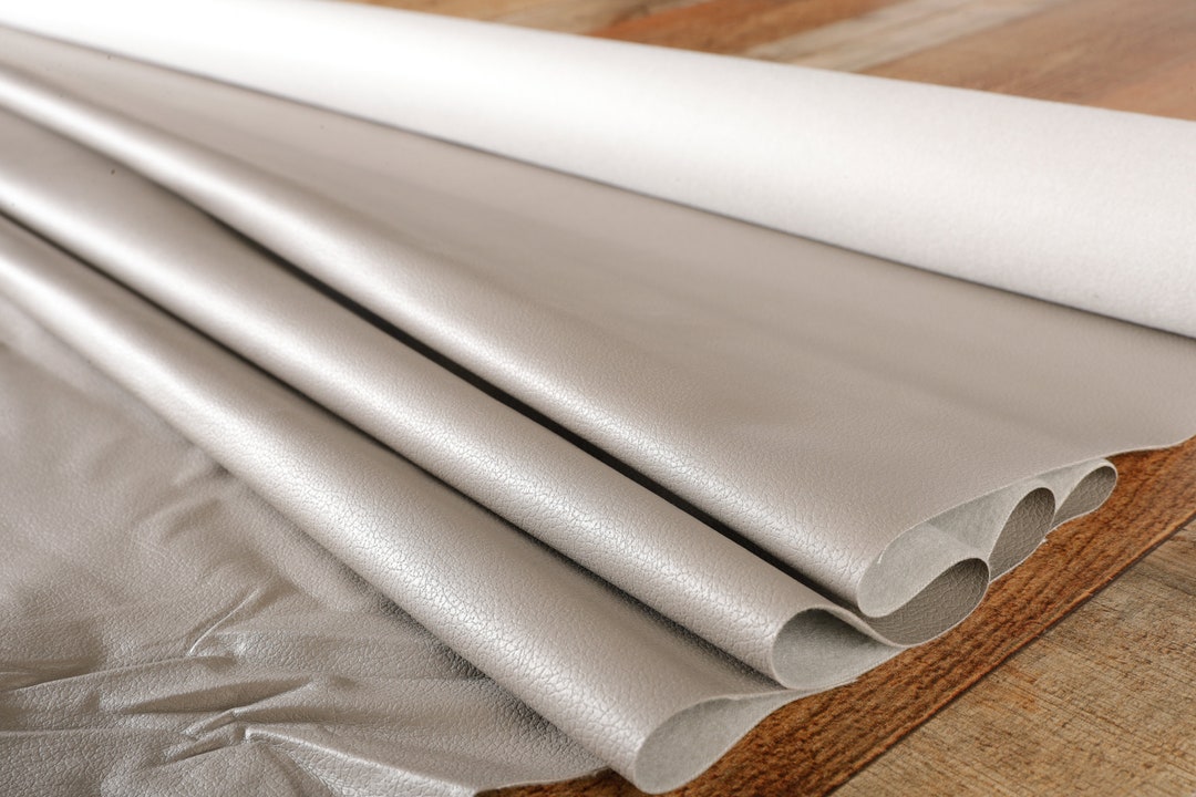 Grey Faux Leather Fabric Upholstery Fabric by the Yardfor Etsy