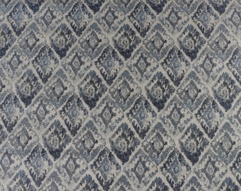 Navy and Light Blue Diamonds designer upholstery fabric by the yard-For home decor, upholstery projects, chairs, sofas, furnishing, & pillow