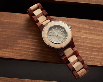 Engraved Wooden Watch for her 5th Anniversary Gifts for her gift for mom, lovely Gift Personalized Wood Watch Birthday Gift for her