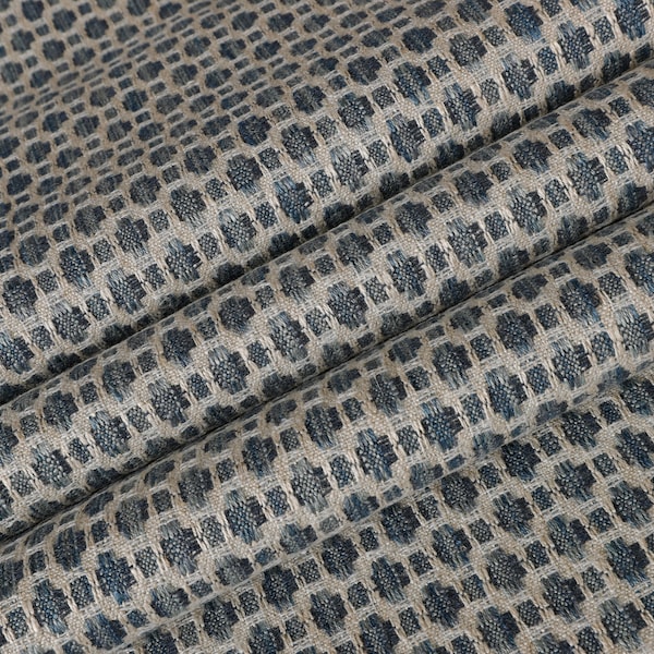 Dark-Blue Woven High Quality Upholstery Fabric by the yard-For home decor, upholstery projects, chairs, sofas, furnishing, & pillows