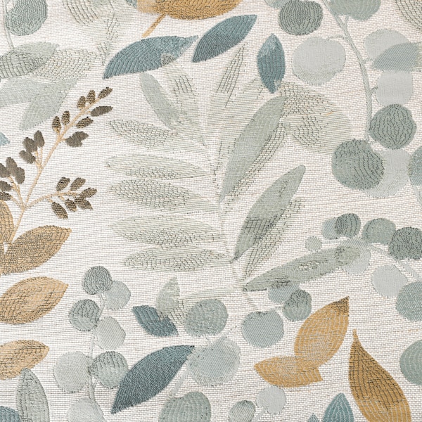 Patrón floral bordado, tela de tapicería de diseñador cortada a medida: para decoración del hogar, proyectos de tapicería, sillas, sofás, muebles y almohadas.