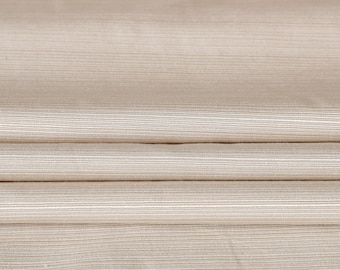Cream Ridged Striped Chenille Upholstery Fabric by the yard - For home decor, upholstery projects, chair, sofa, furnishing, & pillow