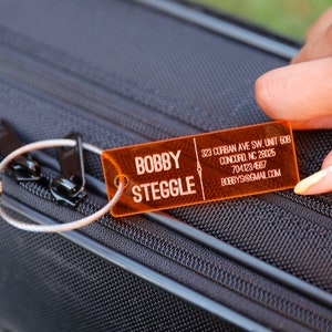 Premium Luggage name Tags personalized, customized Name tags for luggage, Backpack name Tag Personalized ID Tags, Custom Luggage name Tag
