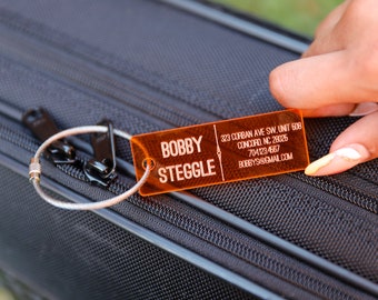 Premium Luggage name Tags personalized, customized Name tags for luggage, Backpack name Tag Personalized ID Tags, Custom Luggage name Tag